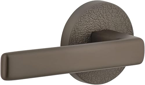 Viaggio Circolo Roseta de piel con palanca Lusso en gris titanio - zurdo disponible en Yaxa Peru