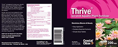 CrystalClear Thrive - 10-14-8 Aquatic Plant Fertilizer - 200 Tablets - Thumbnail 3