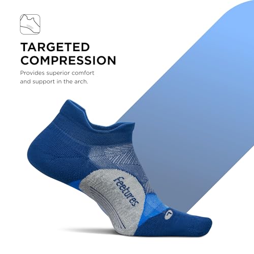 Image of Feetures Elite Light Cushion No Show Tab Sock Wave
