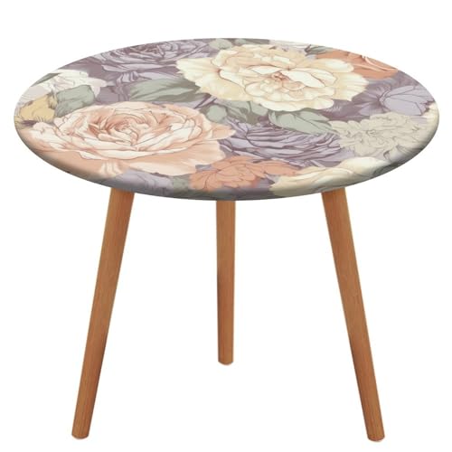 Nappe ronde rose extensible 101-129 cm imperméable et infroissable - 2