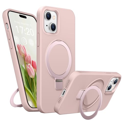 BENTIACC Liquid Silicone Magnetic Case for iPhone 13/14, Pink