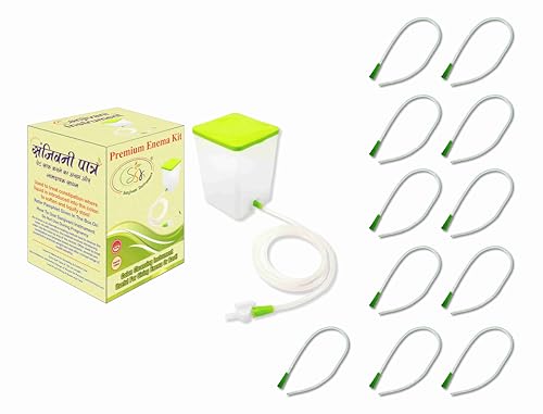 Image of SSK PVC Enema Kit 1500 ML for Home use with Instruction | Enema home kit for Adults Reusable & washable (Enema Set 1 & Individually Tube 10)