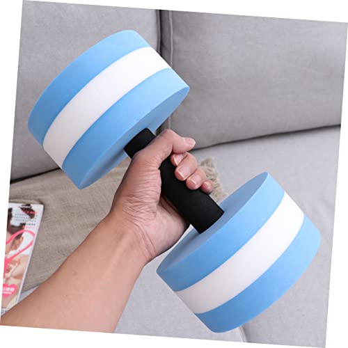 Mancuernas de Agua EVA para Ejercicio Acuático Azul y Blanco miniatura 6