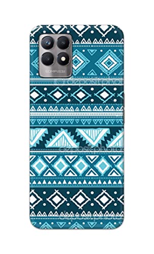 Image of PRINTFIDAA Coloured Tribal Pattern Hard Back Cover for Realme 8i Back Cover -(P6) KAT1008