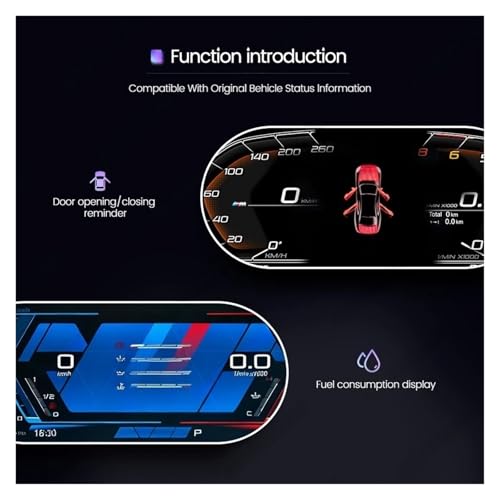 Cuadro digital inalámbrico de 12,3 pulgadas para solucionar el desgaste del tablero en BMW X6 E71 3