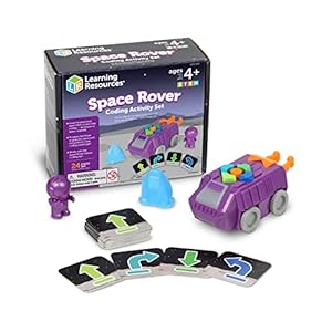 Learning Resources Space Rover Coding Set – Robotics for Kids, STEM Interactive Programming, Scientific Astronaut Toys, Engineering Gift Set, Games for Boys and Girls, Critical Thinking