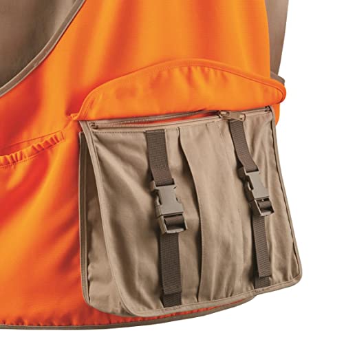 Guide Gear Men's Upland Vest for Bird Hunting, Orange with Back Game Pouch4