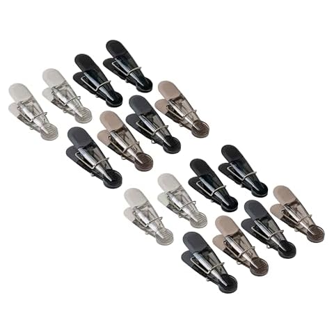 Simply Served Seal N Snack Magnetic Chip Clips, Multi-Purpose Bag Grips for Kitchen Storage, Keep Pantry Foods Fresh, Assorted Neutral Colors, 16 Count Cover
