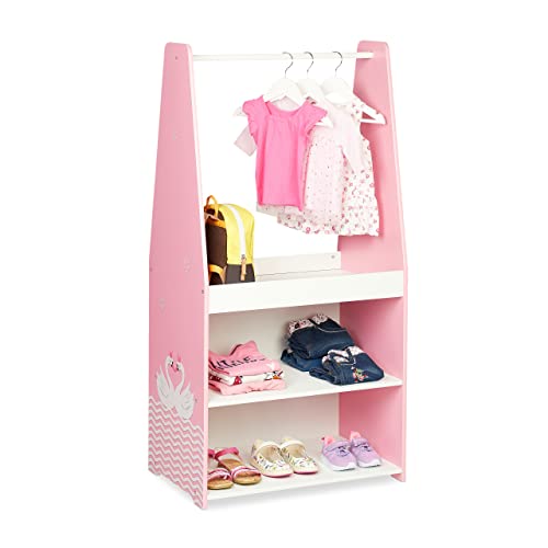 Relaxdays Perchero Burro Infantil, 120 x 60 x 40 cm, Estantería Niñas con 3 Cajones,...
