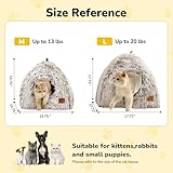 CATISM Katzenhöhle Katzenbett Katzenhaus Kuschelhöhle 45x45cm, 2 in 1 Faltbar Waschbar Bequemer Katzenschlafplatz für Katzen Kätzchen Welpen mit Abnehmbarem Katzenkopfkissen (Kaffee Braun)