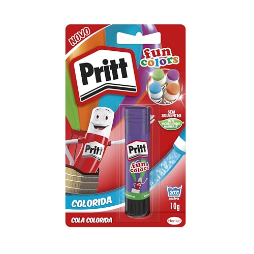 Cola Pritt Fun Colors, cola para artesanato colorida para crianças para atividades de artes, adesivo
