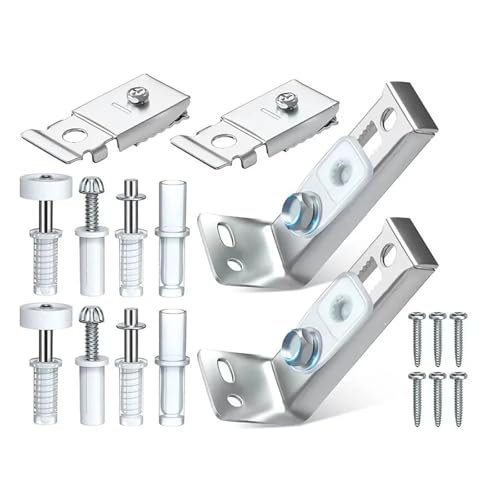 4 sets de kits de herrajes para puertas plegables de acero inoxidable y nailon para reparación miniatura 5
