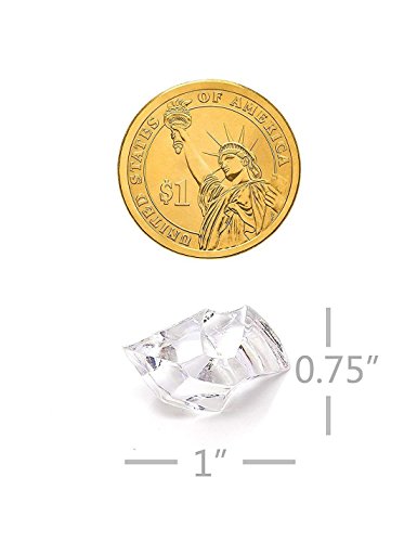 Domestar Fake Ice Cubes, 4.4Lbs 1,000Pcs Acrylic Ice Cubes Clear Rocks Fake Diamonds Clear Acrylic Vase Filler Plastic Crystals Clear Fake Crushed Ice Rocks Acrylic Gems #TOP1