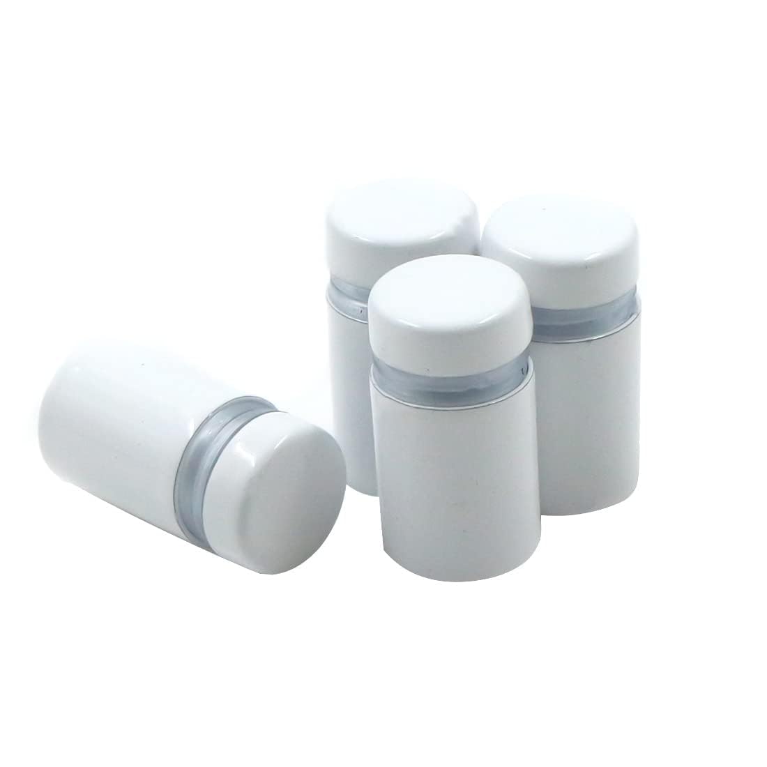 Vite Pubblicità Viti di Fissaggio Bulloni - 12pcs Distanziatori a Vite per Insegne e Occhiali, Acciaio Inossidabile (Bianca 12x20 mm)