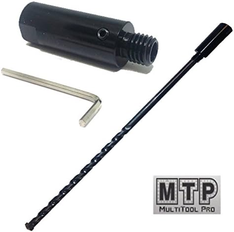 MTP Dry Core Bit Adapter:5/8”-11 Female to 5/8-11 Male with 12" Center Pilot Drill Hole UNC (Adapter Only with 12" Centering Drill)