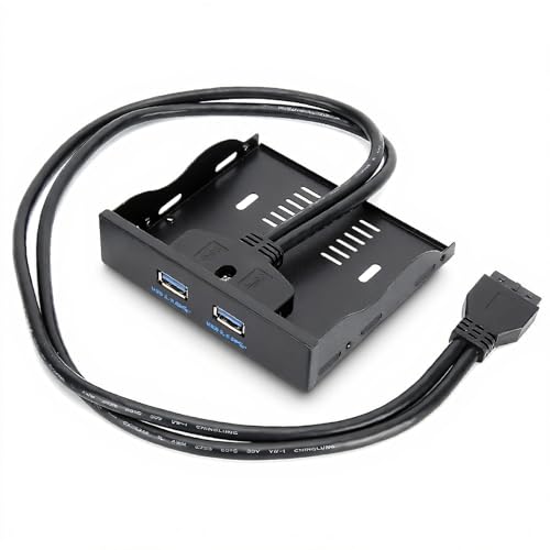USB 3.0 Frontpanel 2-Port 19-Pin Adapter für 8,9 cm Floppy Bay, High-Speed-Upgrade-Kit mit universeller Kompatibilität