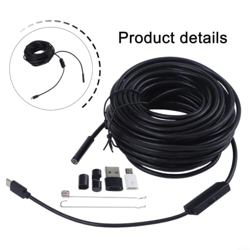 Boroscopio industrial USB de 15m y cámara de 7mm IP66 para inspección de tuberías 4