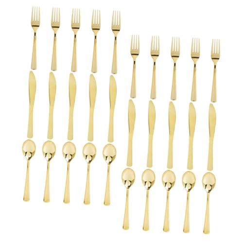 LABRIMP 使い捨てプラスチックカトラリー フォーク スプーン ナイフ各 丈夫で実用的なパーティー用食器 洋食ディナーケーキデザート対応