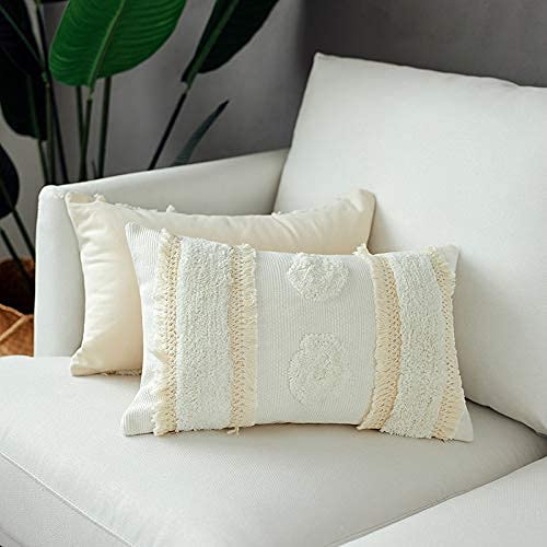 MOCOFO クッションカバー綿レースモダン 北欧おしゃれ ルーム ソファー 車 椅子用 抱き枕カバー