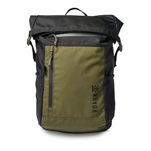 Roark Passenger 27L 2.0 Backpack, Travel Day Pack with Laptop Storage, Black/Military
