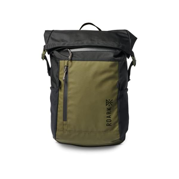 Roark Passenger 27L 2.0 Backpack, Travel Day Pack with Laptop Storage, Black/Military