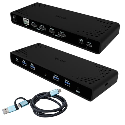 i-tec Universelle Dockingstation Dual 4K Display - 2X DisplayPort und 2X HDMI, 5X USB-Anschlüsse i-tec Universelle Dockingstation Dual 4K Display - 2X DisplayPort und 2X HDMI, 5X USB-Anschlüsse