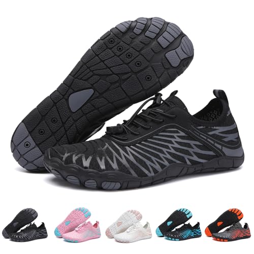 Barefoot Water Shoes for Women Men,Quick Dry Pro Barefoot Shoes with Wide Toe Box Healthy, Unisex Non-Slip Athletic Outdoor Hiking Footwear