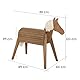 roba Holzpferd für den Garten - Voltigierpferd mit Mähne und Schweif - Spielpferd zum Turnen und Reiten - Holz massiv - Teak lasiert