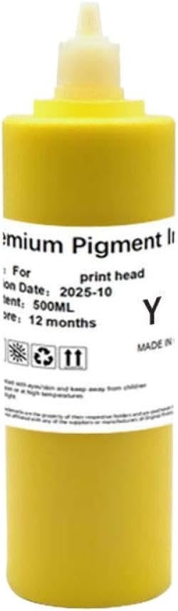500ml Pigment Ink Refill Compatible with TA-20 TA-30 TM-240 TM-340 TM-200 TM-205 TM-300 TM-305 TM250 TM255 TM350 TM355 PFI-030 PFI-031 PFI-120 PFI-121(500ml pimgnet-Y)
