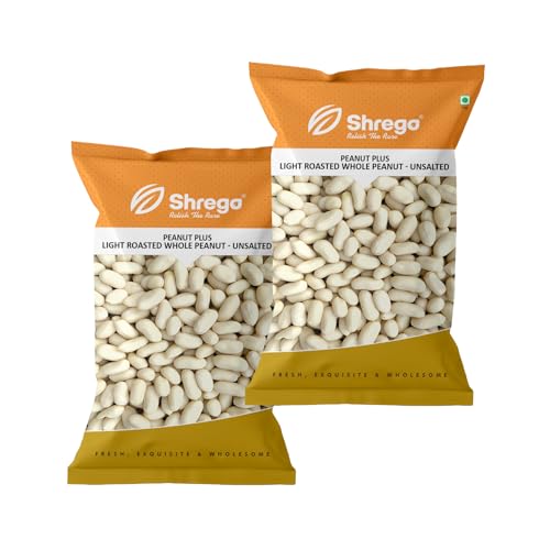 Image of SHREGO Peanut Plus Light Roasted Whole Peanuts Unsalted, Snacks and Namkeen (2X750G Vacuum Packed) (1500 Gm)