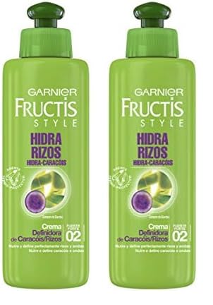 Garnier Fructis Style Hidra Rizos Crema Definidora Fuerte Nº2 Tratamiento Capilar, Negro, 200 ml (Paquete de 2)