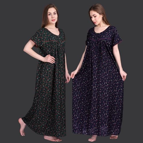 Image of Women's Alpine Floral Print Maxi Night Gown