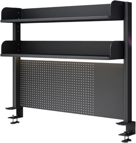 Libreria da scrivania con morsetto, estensione per pannello forato, per ufficio e giochi, include 20 accessori per organizzare la scrivania di casa