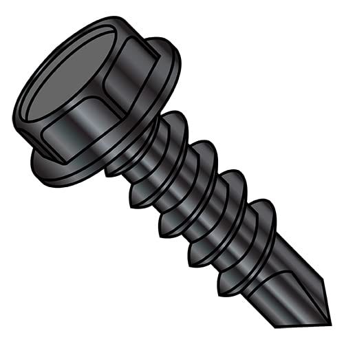 Tornillo autoperforante hexagonal 8-18X3/4 Acero 410 Black Oxide