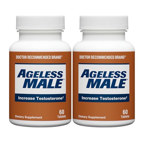Ageless Male Free Testosterone Booster for Men, Testosterone Support, 120ct