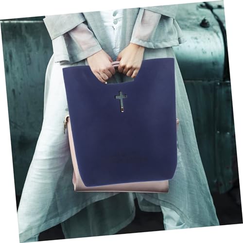 Bible Storage Bag Felt Tote for Women Portable Bible Holder Case Elegant Handle3