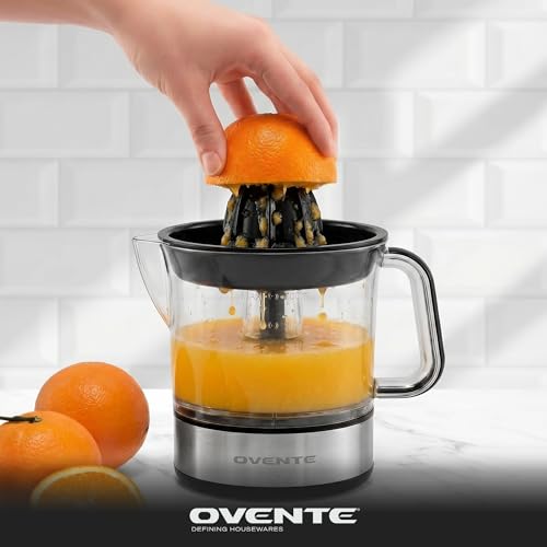 OVENTE JE2572B Electric Citrus Juicer with Dual Cones & Pulp Control — view 9
