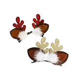 Rainway 2 pares de horquillas para el pelo de Navidad, accesorios de Navidad