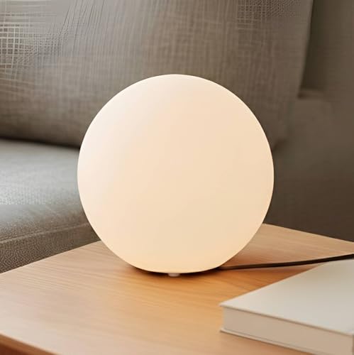 Lindby Lampe à poser Marike (Moderne) en Blanc Verre e. a. pour Salon & Salle manger (1 lampe,à E27), Devant de fenêtre lampe devant luminaire la