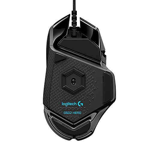 Logitech G502 Hero High Performance Wired Gaming Mouse, 25K Sensor, 25,600 Dpi, Rgb, Adjustable Weights, 11 Programmable Buttons, On-Board Memory, Pc/Mac - Black #TOP5