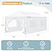 HOTEEL Canopy 10'x20' Party Tent with 4 Removable Sidewalls, All Season & Waterproof, White