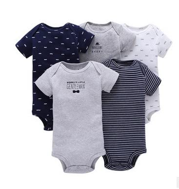 Toddler and Baby Boys' Short-Sleeve Bodysuit, Pack of 5