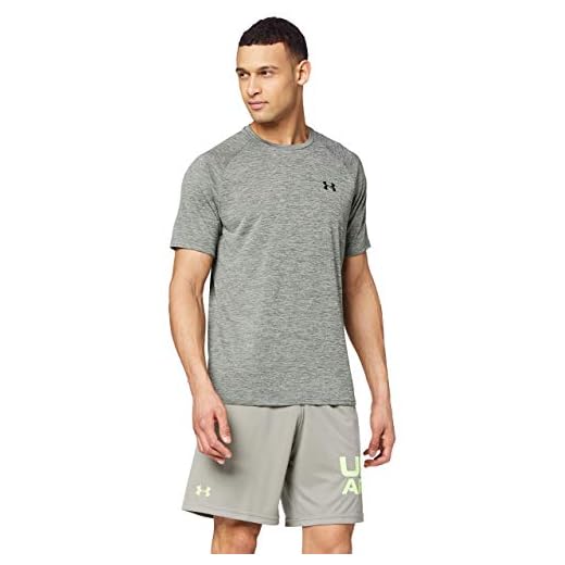 Under Armour Tech 2.0 Shortsleeve Camiseta Transpirable, Ancha Camiseta para Gimnasio de Manga Corta y Secado rápido, Hombre, Verde, XXL
