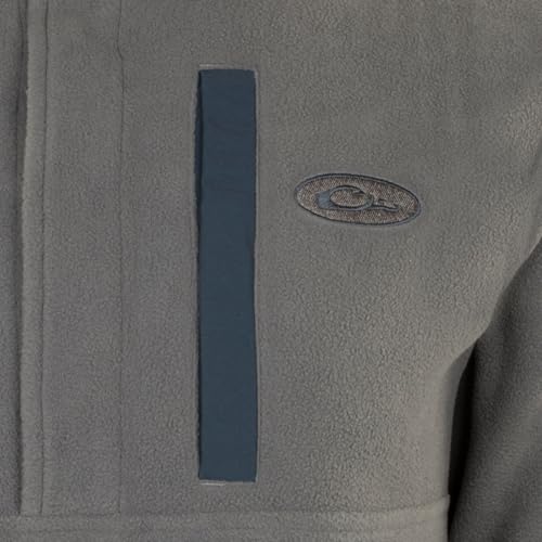 Image of Drake Waterfowl Men's Camp 2.0 Fleece Pullover | Hunting Anti-Pill Moisture Wicking 1 /4 Neck Snap Sweater with Chest Pocket