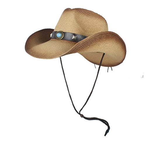 thuizen Cappello da cowgirl da cowboy in paglia, da uomo e da donna