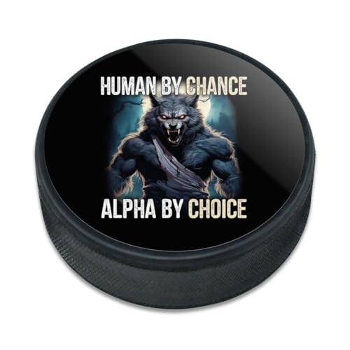 GRAPHICS & MORE Werewolf Alpha Ice Hockey Puck
