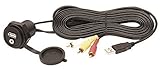 Clarion Corporation of America  CCAUSBAV USB 2.0 Port and 3.5mm Audio/Video Mini-Jack with USB Extension Cable, Composite Audio/Video RCA Connectors and Integrated Cover