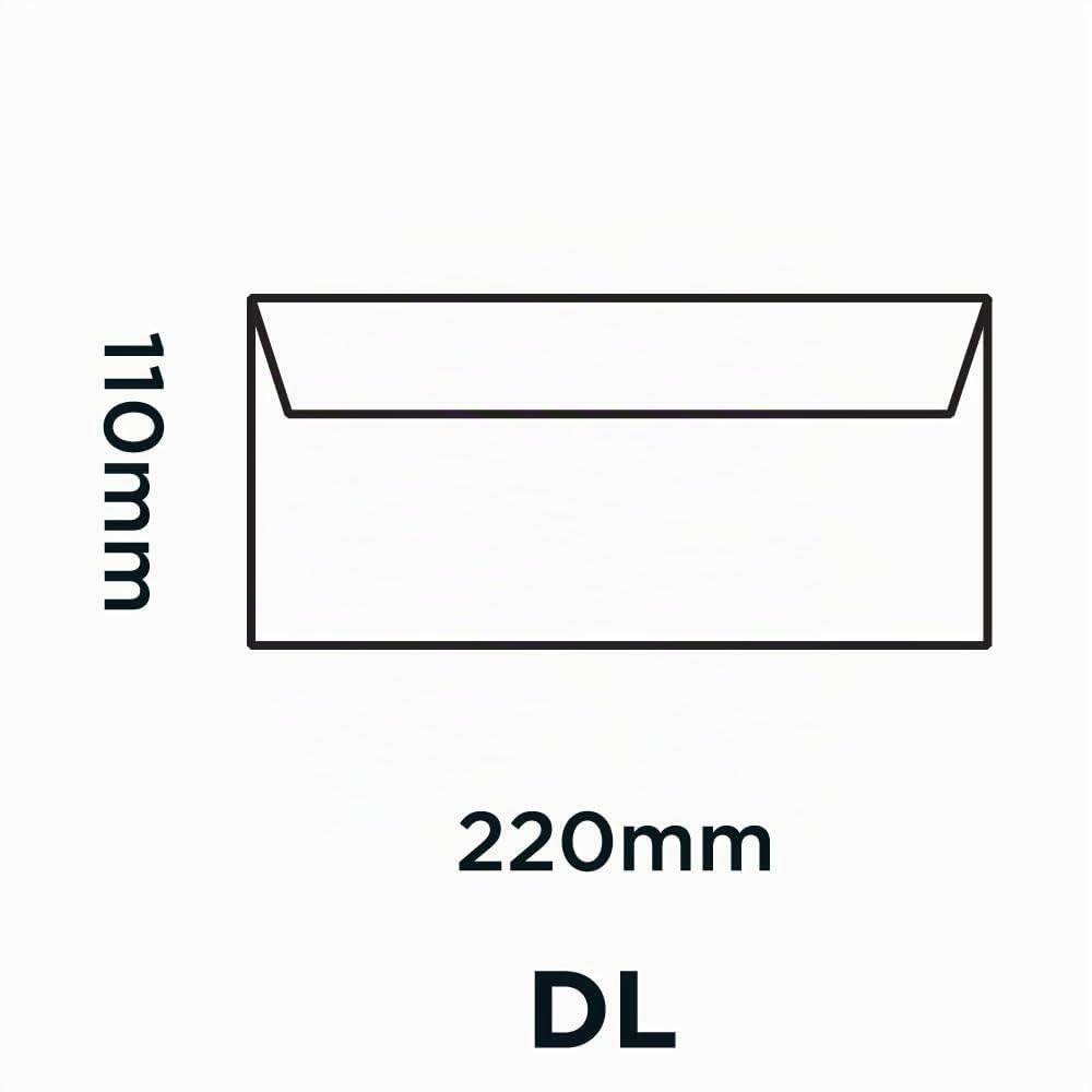Blake Everyday | sobres DL (11 x 22cm) | 500 unidades | 90 g/m² | certifcado PEFC y sostenible | sobres blancos con tira autoadhesiva | para papelería y manualidades | modelo 22772