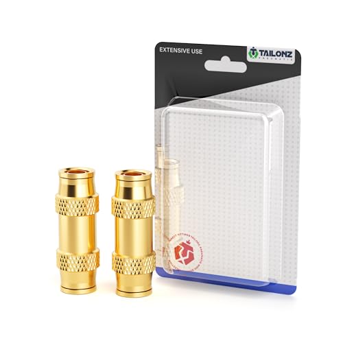 Image of TAILONZ PNEUMATIC 6PCS 1 /8 inch Straight Out Pipe Air Fittings, Straight Brass Push Type Air Brake Pipe Fittings for Cars, Trucks, Air Brake Systems, Etc.