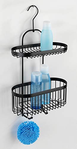 WENKO Bad-Caddy Classic Plus Black - doucheplank, wandmand met hoogwaardige roestbescherming, staal, 26,5 x 47 x 12,5 cm… - Image 8